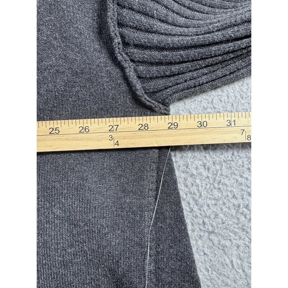 Free People V Neck Oversized Gray Sweater Womens Small Lagenlook Boho NEW
